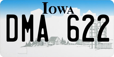 IA license plate DMA622