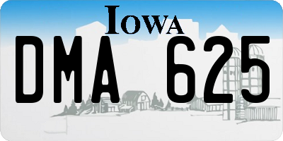 IA license plate DMA625