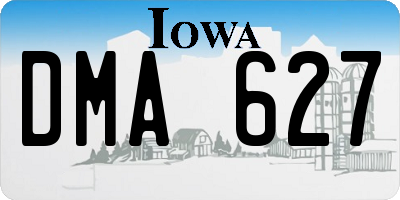 IA license plate DMA627