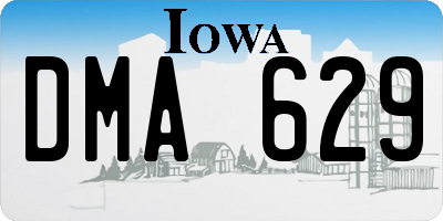 IA license plate DMA629