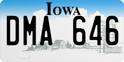 IA license plate DMA646
