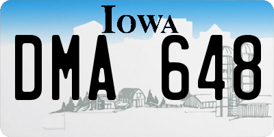 IA license plate DMA648