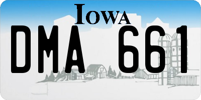 IA license plate DMA661
