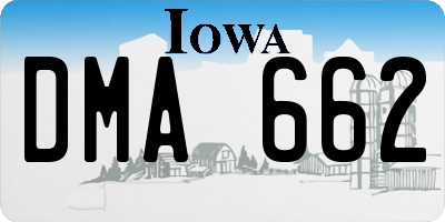 IA license plate DMA662