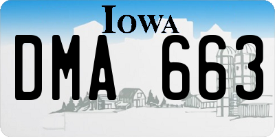 IA license plate DMA663