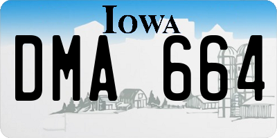IA license plate DMA664