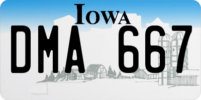 IA license plate DMA667