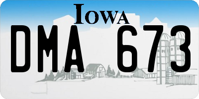 IA license plate DMA673