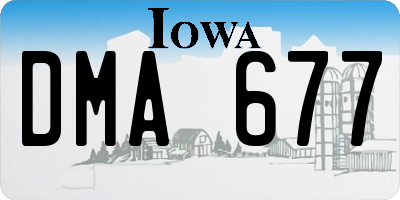 IA license plate DMA677