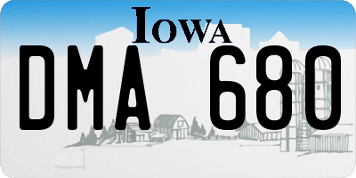 IA license plate DMA680