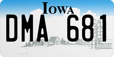 IA license plate DMA681