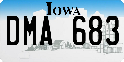 IA license plate DMA683