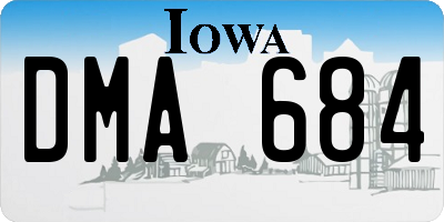 IA license plate DMA684