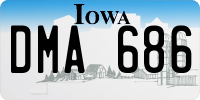 IA license plate DMA686
