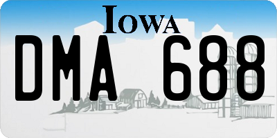IA license plate DMA688
