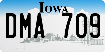 IA license plate DMA709