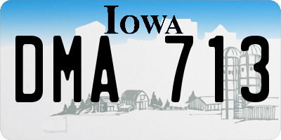 IA license plate DMA713