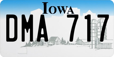 IA license plate DMA717