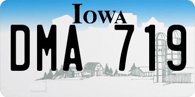 IA license plate DMA719