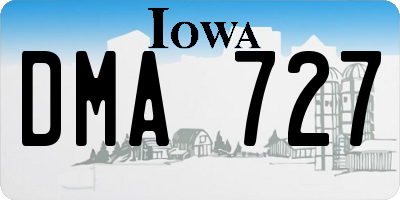 IA license plate DMA727