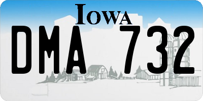 IA license plate DMA732