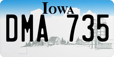 IA license plate DMA735