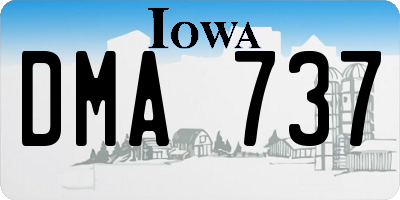 IA license plate DMA737