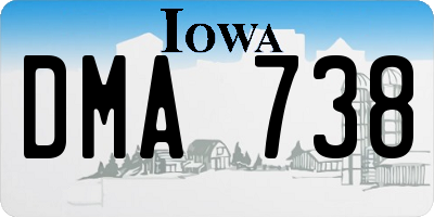 IA license plate DMA738