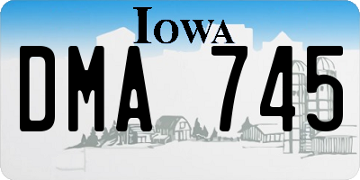 IA license plate DMA745