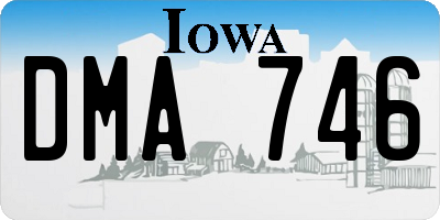 IA license plate DMA746