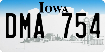 IA license plate DMA754