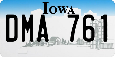 IA license plate DMA761
