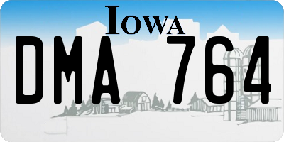 IA license plate DMA764