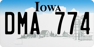 IA license plate DMA774