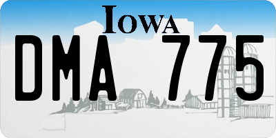 IA license plate DMA775