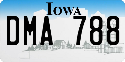 IA license plate DMA788