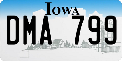 IA license plate DMA799