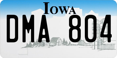 IA license plate DMA804