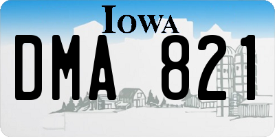 IA license plate DMA821