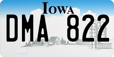 IA license plate DMA822