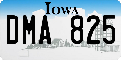 IA license plate DMA825