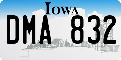 IA license plate DMA832
