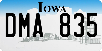 IA license plate DMA835