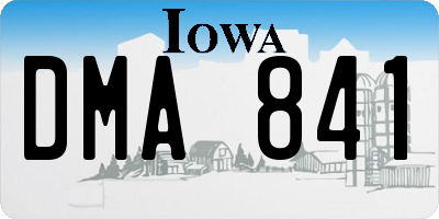 IA license plate DMA841
