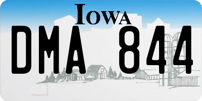 IA license plate DMA844