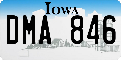 IA license plate DMA846