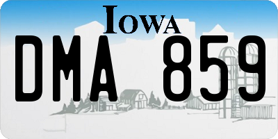 IA license plate DMA859