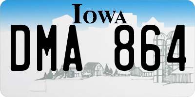 IA license plate DMA864