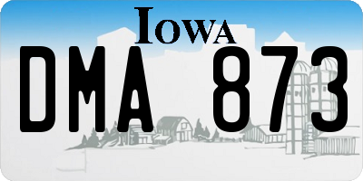 IA license plate DMA873
