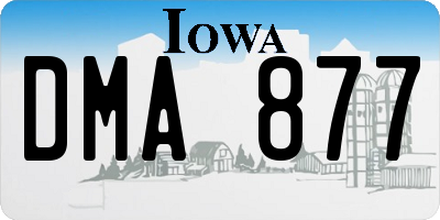 IA license plate DMA877
